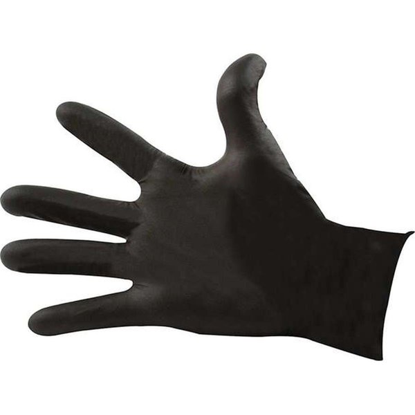 Allstar Nitrile Disposable Gloves, Nitrile, 2XL, Black ALL12027